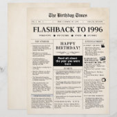 Geboren 1996 Sepia-Zeitung (Vorne/Hinten)