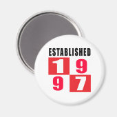 Geboren 1997 Geburtsdesigns Magnet (Vorderseite/Rückseite)