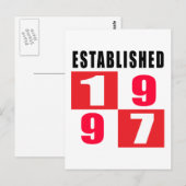 Geboren 1997 Geburtsdesigns Postkarte (Vorne/Hinten)