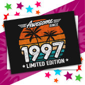 Geboren 1997 Limited Edition Retro Phantastisch se Postkarte