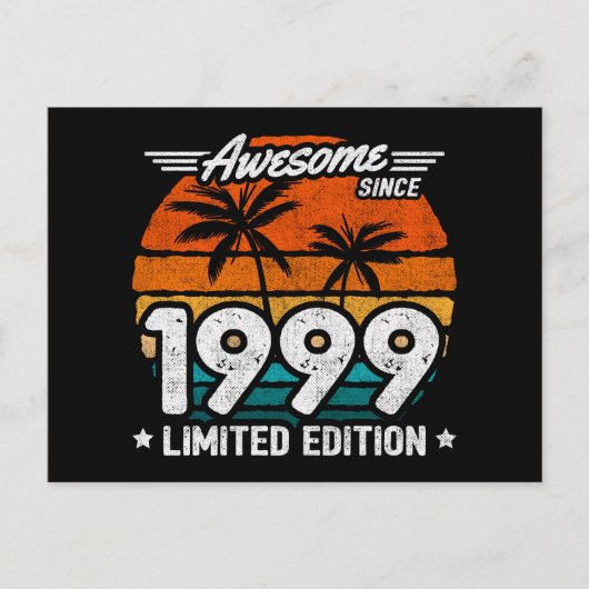 Geboren 1999 Limited Edition Retro Phantastisch se Postkarte (Vorderseite)