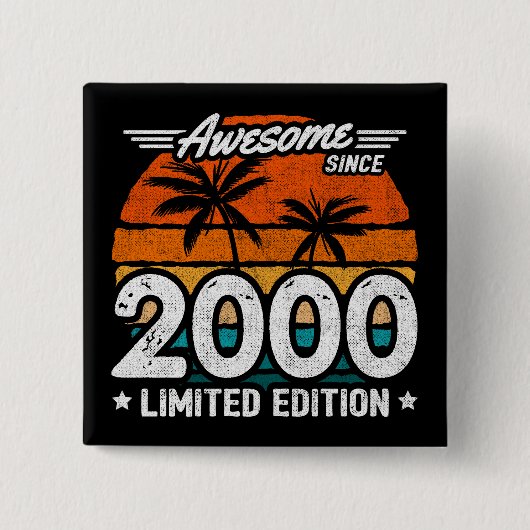Geboren 2000 Limited Edition Retro Phantastisch se Button (Vorderseite)