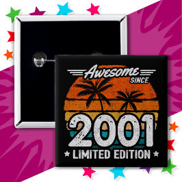 Geboren 2001 Limited Edition Retro Phantastisch se Button