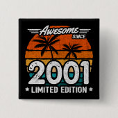 Geboren 2001 Limited Edition Retro Phantastisch se Button (Vorderseite)