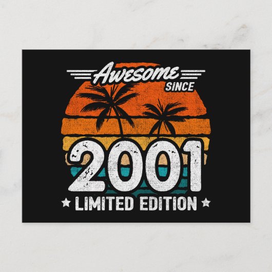 Geboren 2001 Limited Edition Retro Phantastisch se Postkarte (Vorderseite)