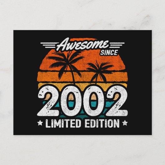 Geboren 2002 Limited Edition Retro Phantastisch se Postkarte (Vorderseite)