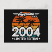 Geboren 2004 Limited Edition Retro Phantastisch se Postkarte (Vorderseite)