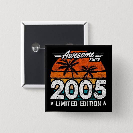 Geboren 2005 Limited Edition Retro Phantastisch se Button (Vorne & Hinten)