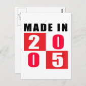 Geboren 2005 postkarte (Vorne/Hinten)