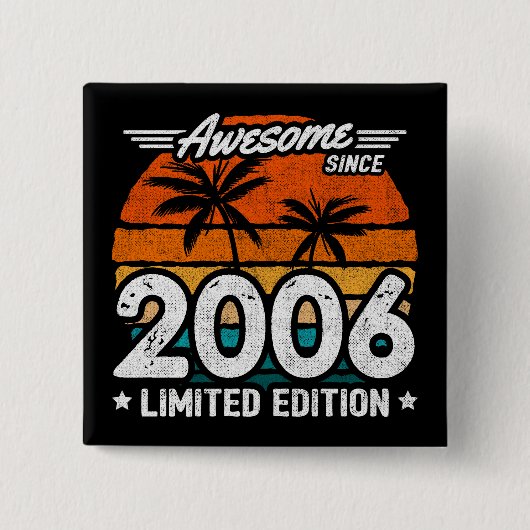 Geboren 2006 Limited Edition Retro Phantastisch se Button (Vorderseite)