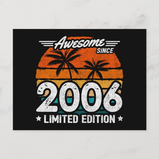 Geboren 2006 Limited Edition Retro Phantastisch se Postkarte (Vorderseite)