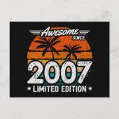 Geboren 2007 Limited Edition Retro Phantastisch se Postkarte (Vorderseite)