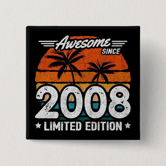 Geboren 2008 Limited Edition Retro Phantastisch se Button (Vorderseite)