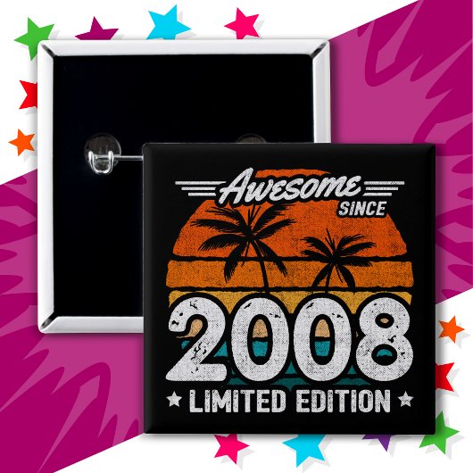 Geboren 2008 Limited Edition Retro Phantastisch se Button