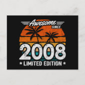 Geboren 2008 Limited Edition Retro Phantastisch se Postkarte (Vorderseite)