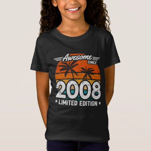 Geboren 2008 Limited Edition Retro Phantastisch se T-Shirt (Vorderseite)