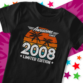Geboren 2008 Limited Edition Retro Phantastisch se T-Shirt