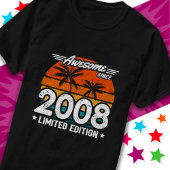 Geboren 2008 Limited Edition Retro Phantastisch se T-Shirt