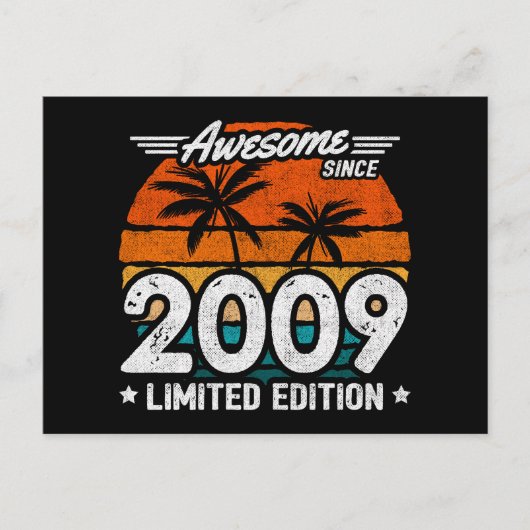 Geboren 2009 Limited Edition Retro Phantastisch se Postkarte (Vorderseite)