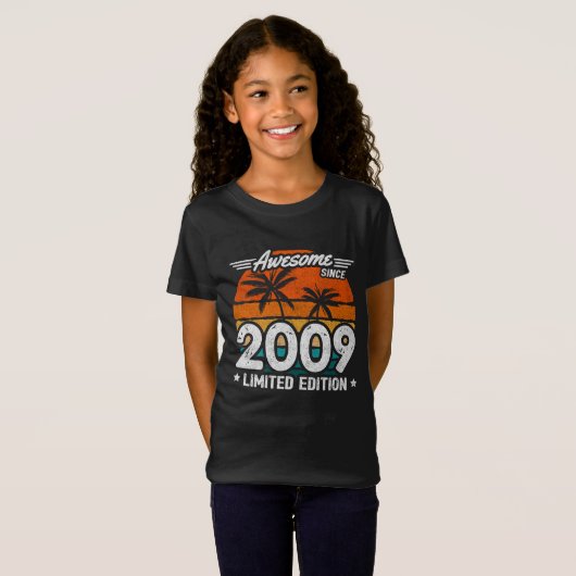 Geboren 2009 Limited Edition Retro Phantastisch se T-Shirt (Vorne ganz)