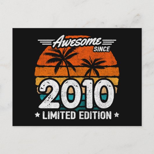 Geboren 2010 Limited Edition Retro Phantastisch se Postkarte (Vorderseite)