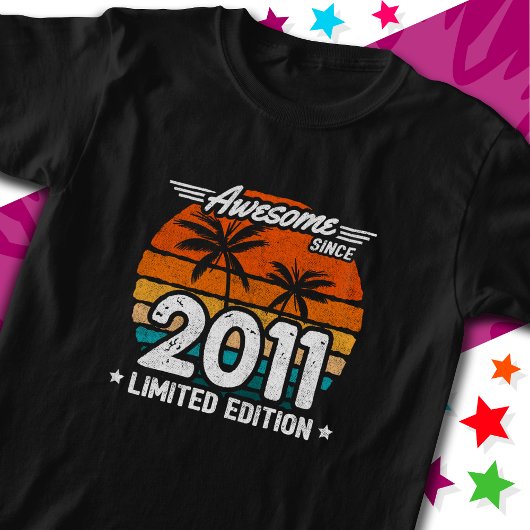 Geboren 2011 Limited Edition Retro Phantastisch se T-Shirt