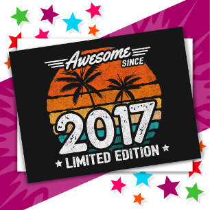 Geboren 2017 Limited Edition Retro Phantastisch se Postkarte