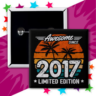 Geboren 2017 Limitierte Auflage Retro Großartig se Button