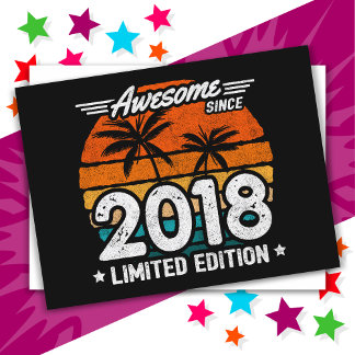 Geboren 2018 Limited Edition Retro Phantastisch se Postkarte