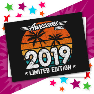 Geboren 2019 Limited Edition Retro Phantastisch se Postkarte
