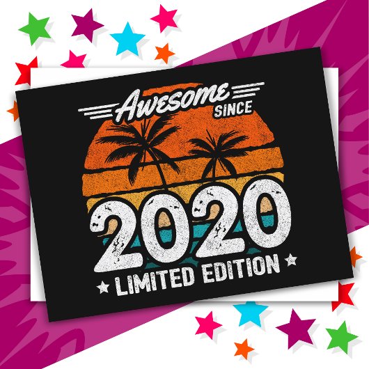 Geboren 2020 Limited Edition Retro Phantastisch se Postkarte