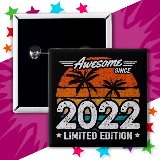 Geboren 2022 Limited Edition Retro Phantastisch se Button