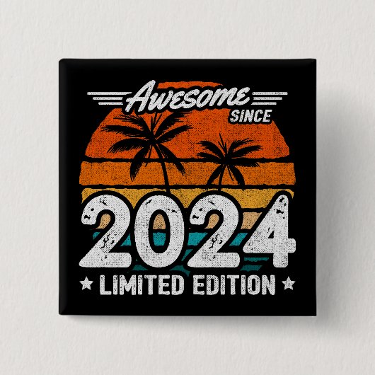 Geboren 2024 Limited Edition Retro Phantastisch se Button (Vorderseite)