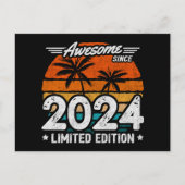 Geboren 2024 Limited Edition Retro Phantastisch se Postkarte (Vorderseite)
