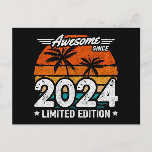 Geboren 2024 Limited Edition Retro Phantastisch se Postkarte (Vorderseite)