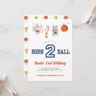 Geboren 2 Ball Einladung