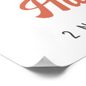 Geboren 2 Ball Willkommenszeichen Sport 2. Geburts Poster (Ecke)