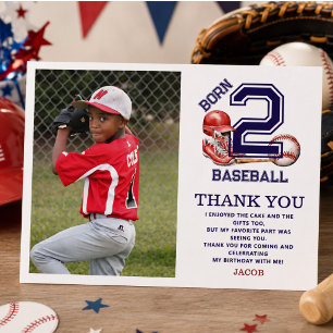Geboren 2 Baseball 2. Geburtstag des Sports Them Postkarte