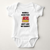 Geboren A Kansas City Football Fan Baby Strampler (Vorderseite)