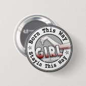 Geboren-A-Mädchen Button (Vorne & Hinten)