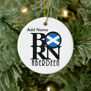 GEBOREN Aberdeen Scotland individuell anpassbar Keramik Ornament