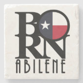 GEBOREN Abilene Texas Steinuntersetzer (Vorderseite)