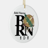 GEBOREN Ada Oklahoma Keramik Ornament (Rechts)