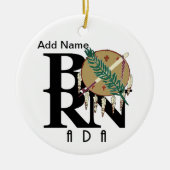 GEBOREN Ada Oklahoma Keramik Ornament (Vorne)