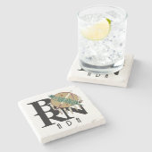 GEBOREN Ada Oklahoma Steinuntersetzer (Seitenansicht)