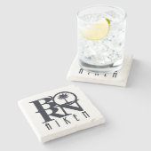 GEBOREN Aiken SC Steinuntersetzer (Seitenansicht)