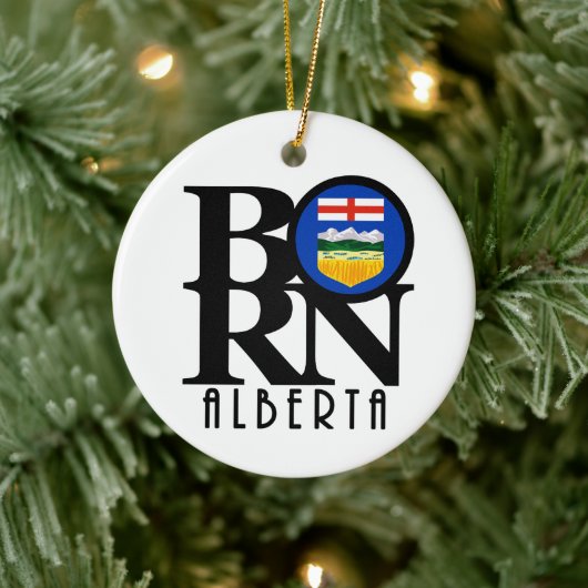 GEBOREN Alberta Kanada Keramik Ornament (Baum)