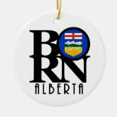 GEBOREN Alberta Kanada Keramik Ornament (Vorne)