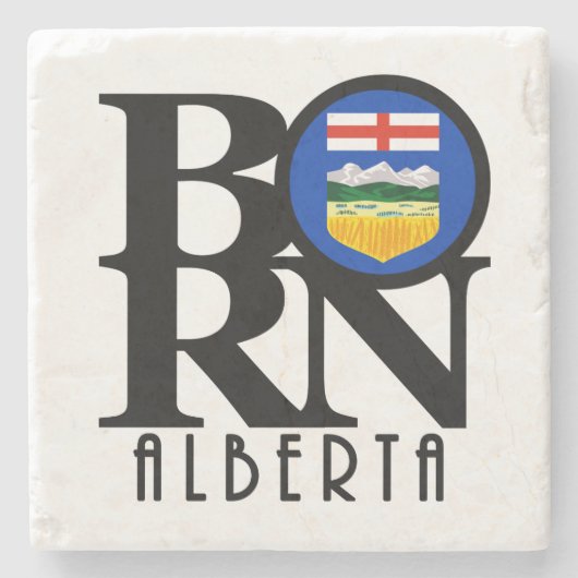 GEBOREN Alberta Steinuntersetzer (Vorderseite)