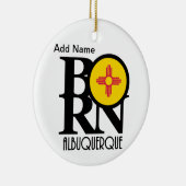 GEBOREN Albuquerque Custom Keramik Ornament (Rechts)